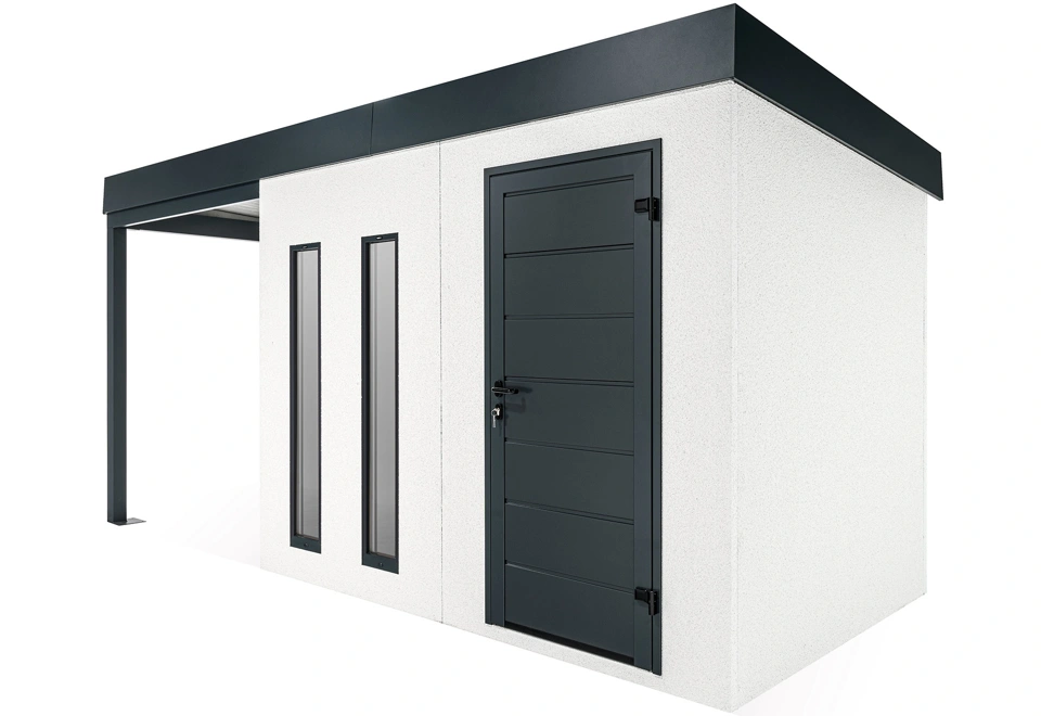 Garden house with two skylights and 2m left gazebo