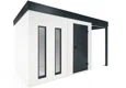 GARDEON® Zahradní domek s dveřmi Hörmann, dvěma světlíky a přístřeškem