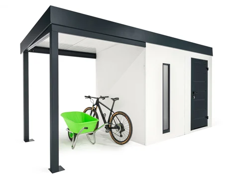 GARDEON® Zahradní domek s dveřmi Hörmann dveřmi, světlíkem a přístřeškem