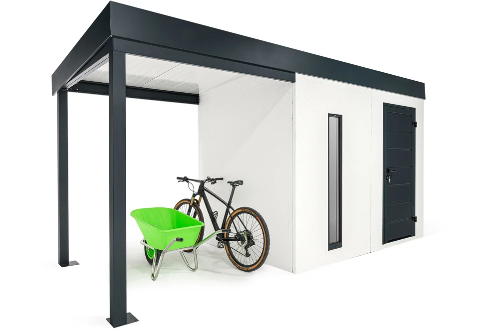 GARDEON® Zahradní domek s dveřmi Hörmann dveřmi, světlíkem a přístřeškem