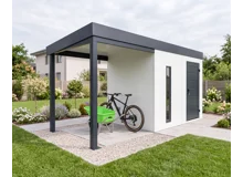 GARDEON® Zahradní domek s dveřmi Hörmann dveřmi, světlíkem a přístřeškem