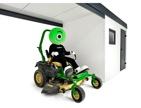 GARDEON® Zahradní domek s dveřmi Hörmann, oknem a přístřeškem