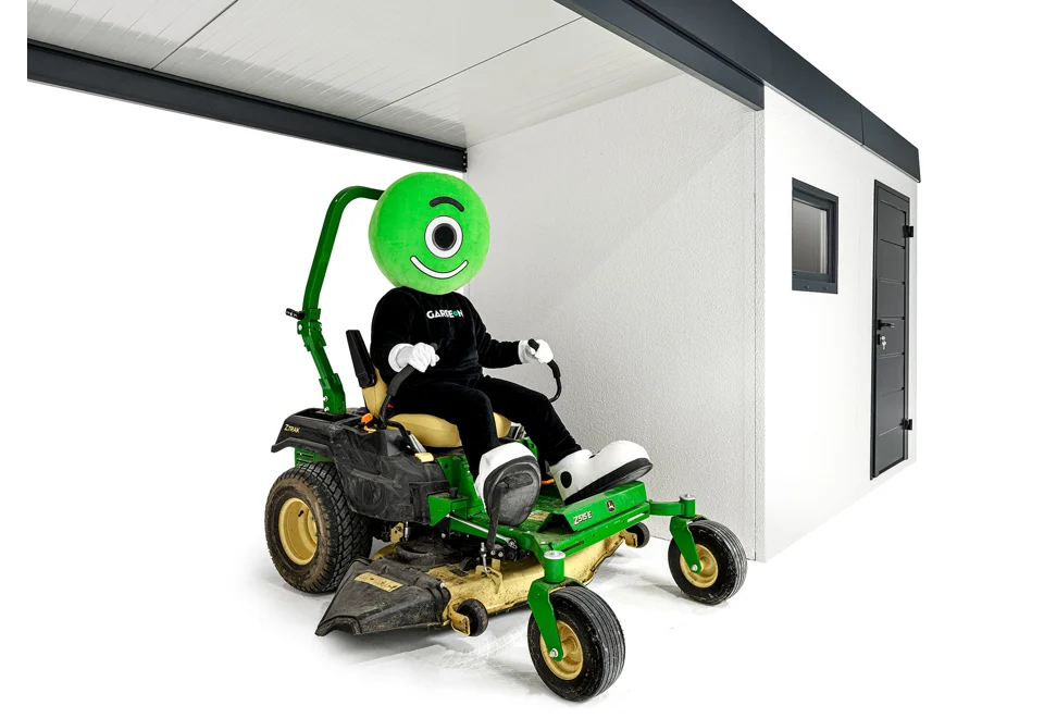 GARDEON® Zahradní domek s dveřmi Hörmann, oknem a přístřeškem