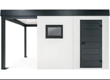 GARDEON® Zahradní domek s dveřmi Hörmann, oknem a přístřeškem