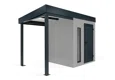 GARDEON® Zahradní domek s dveřmi Hörmann, světlíkem a přístřeškem