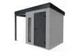 GARDEON® Zahradní domek s dveřmi Hörmann, světlíkem a přístřeškem
