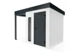 GARDEON® Zahradní domek s dveřmi Hörmann, světlíkem a přístřeškem