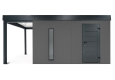 GARDEON® Zahradní domek s dveřmi Hörmann, světlíkem a přístřeškem