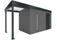 GARDEON® Zahradní domek s dveřmi Hörmann, světlíkem a přístřeškem