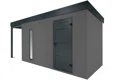 GARDEON® Zahradní domek s dveřmi Hörmann, světlíkem a přístřeškem