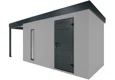 GARDEON® Zahradní domek s dveřmi Hörmann, světlíkem a přístřeškem