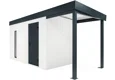 GARDEON® Zahradní domek s dveřmi Hörmann, světlíkem a přístřeškem