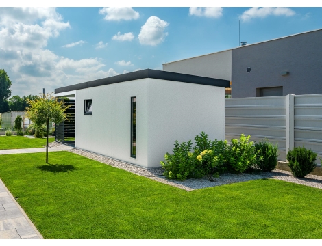 GARDEON® Zahradní domek s dveřmi, oknem, světlíkem a přístřeškem
