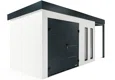 GARDEON® Zahradní domek s dvojitými dveřmi Hörmann a přístřeškem