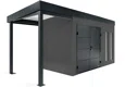 GARDEON® Zahradní domek s dvojitými dveřmi Hörmann a přístřeškem