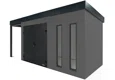 GARDEON® Zahradní domek s dvojitými dveřmi Hörmann a přístřeškem