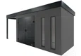 GARDEON® Zahradní domek s dvojitými dveřmi Hörmann a přístřeškem