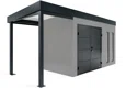 GARDEON® Zahradní domek s dvojitými dveřmi Hörmann a přístřeškem