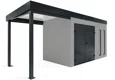 GARDEON® Zahradní domek s dvojitými dveřmi Hörmann a přístřeškem