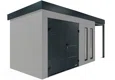 GARDEON® Zahradní domek s dvojitými dveřmi Hörmann a přístřeškem
