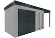 GARDEON® Zahradní domek s dvojitými dveřmi Hörmann a přístřeškem