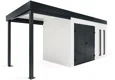 GARDEON® Zahradní domek s dvojitými dveřmi Hörmann a přístřeškem