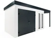GARDEON® Zahradní domek s dvojitými dveřmi Hörmann a přístřeškem