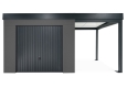 GARDEON® Zahradní domek s garážovými vraty Hörmann a pravým přístřeškem