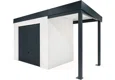 GARDEON® Zahradní domek s garážovými vraty Hörmann a pravým přístřeškem