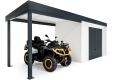 GARDEON® Zahradní domek s garážovými vraty Hörmann a přístřeškem