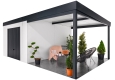 GARDEON® Zahradní domek s garážovými vraty Hörmann a přístřeškem