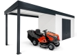 GARDEON® Zahradní domek s garážovými vraty Hörmann a přístřeškem