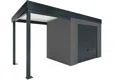 GARDEON® Zahradní domek s garážovými vraty Hörmann a přístřeškem