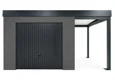GARDEON® Zahradní domek s garážovými vraty Hörmann a přístřeškem