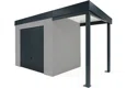 GARDEON® Zahradní domek s garážovými vraty Hörmann a přístřeškem