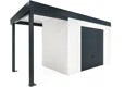 GARDEON® Zahradní domek s garážovými vraty Hörmann a přístřeškem