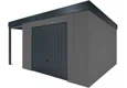 GARDEON® Zahradní domek s garážovými vraty Hörmann a přístřeškem