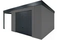 GARDEON® Zahradní domek s garážovými vraty Hörmann a přístřeškem