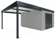 GARDEON® Zahradní domek s garážovými vraty Hörmann a přístřeškem