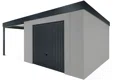 GARDEON® Zahradní domek s garážovými vraty Hörmann a přístřeškem