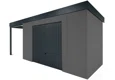 GARDEON® Zahradní domek s garážovými vraty Hörmann a přístřeškem
