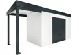 GARDEON® Zahradní domek s garážovými vraty Hörmann a přístřeškem