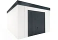 Garden house with Hormann garage door in white