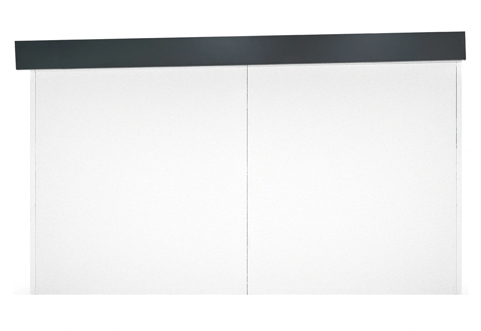 Garden house 3,5m x 4m with Hormann garage door with white plaster walls