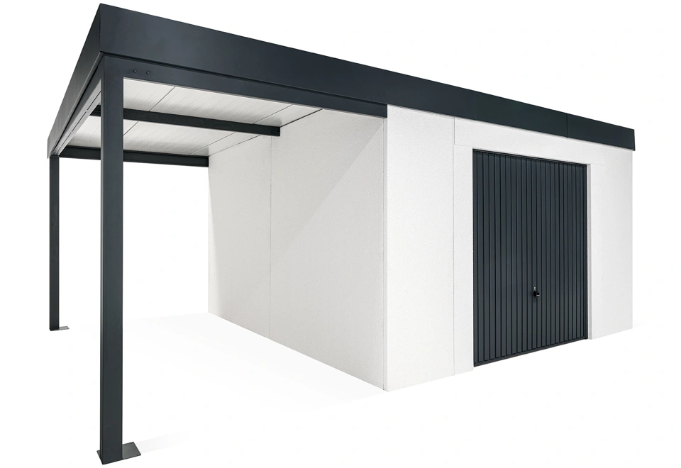 GARDEON® Zahradní domek s garážovými vraty Hörmann