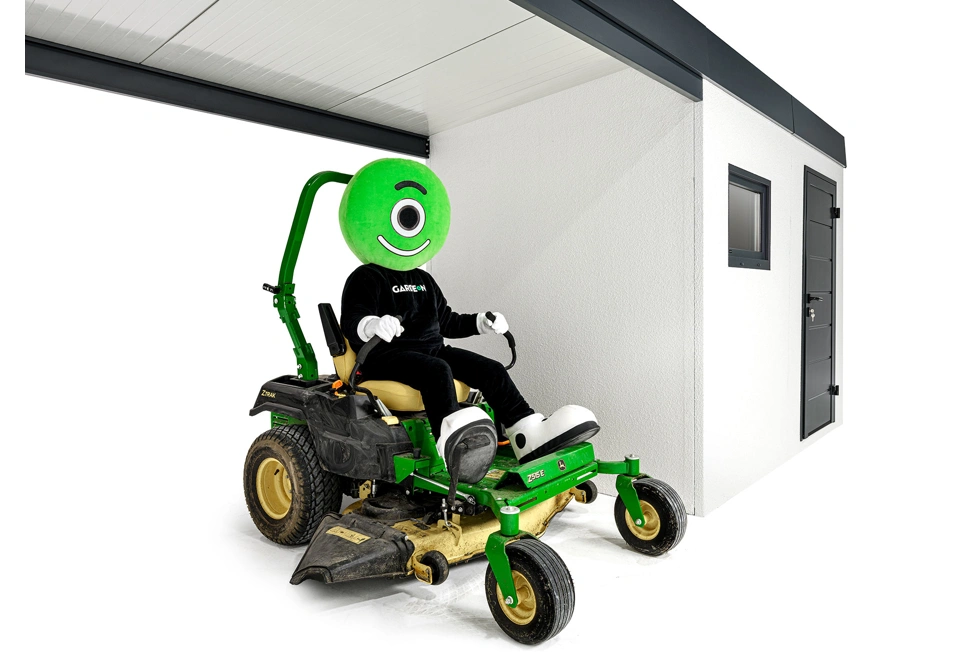 GARDEON® Zahradní domek s oknem a přístřeškem na levé straně