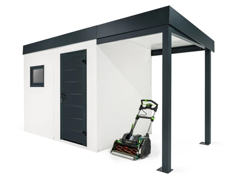 GARDEON® Zahradní domek s oknem a přístřeškem na pravé straně GARDEON® Zahradní domek s oknem a přístřeškem na pravé straně