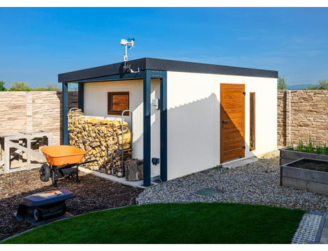 GARDEON® Zahradní domek s oknem, světlíkem a přístřeškem