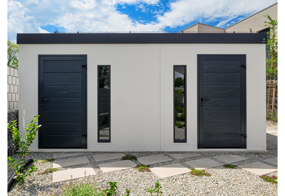 GARDEON® Zahradní domek se dvěma dveřmi a dvěma světlíky