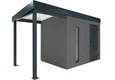 GARDEON® Zahradní domek se světlíkem a přístřeškem na levé straně
